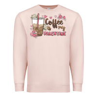 Pale Pink coffee is my valentine Premium Sweatshirt - MaliasSmallBusiness