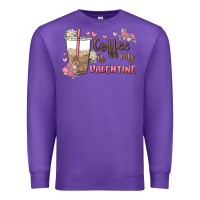 Purple coffee is my valentine Premium Sweatshirt - MaliasSmallBusiness