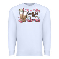 White coffee is my valentine Premium Sweatshirt - MaliasSmallBusiness