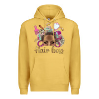 Antique Gold Hair Boss Afro Messy Bun With Money Bbs Premium Hoodie - BundleAndBundleShop