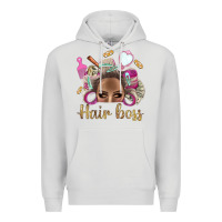 Dove Grey Hair Boss Afro Messy Bun With Money Bbs Premium Hoodie - BundleAndBundleShop