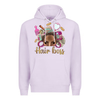Lilac Hair Boss Afro Messy Bun With Money Bbs Premium Hoodie - BundleAndBundleShop