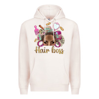 Pale Pink Hair Boss Afro Messy Bun With Money Bbs Premium Hoodie - BundleAndBundleShop
