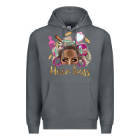 Rock Hair Boss Afro Messy Bun With Money Bbs Premium Hoodie - BundleAndBundleShop