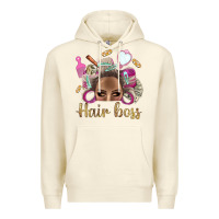 Sandshell Hair Boss Afro Messy Bun With Money Bbs Premium Hoodie - BundleAndBundleShop