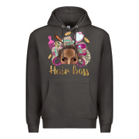Smoke Hair Boss Afro Messy Bun With Money Bbs Premium Hoodie - BundleAndBundleShop
