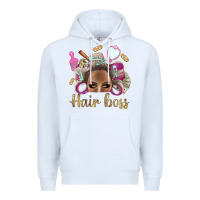 White Hair Boss Afro Messy Bun With Money Bbs Premium Hoodie - BundleAndBundleShop