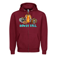 Burgundy howdy fall Zipper Hoodie - JahusDesignShop