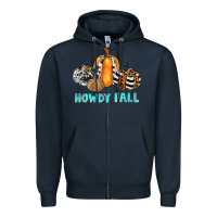 Navy howdy fall Zipper Hoodie - JahusDesignShop