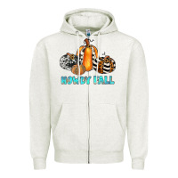 Oatmeal Heather howdy fall Zipper Hoodie - JahusDesignShop