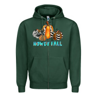 Sports Green howdy fall Zipper Hoodie - JahusDesignShop