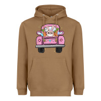 Toasted Coconut easter bunny and truck Heavyweight Hoodie - MaliasSmallBusiness