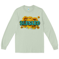 Matcha glitter blessed with sunflowers Long Sleeve Tee - AdoDesignShop