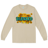 Mushroom glitter blessed with sunflowers Long Sleeve Tee - AdoDesignShop