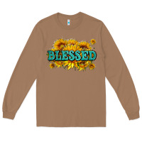 Toasted Coconut glitter blessed with sunflowers Long Sleeve Tee - AdoDesignShop