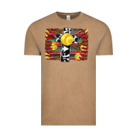 Vintage Coffee softball cross serape leopard background Vintage Tee - RanaPortraitStore