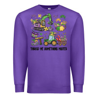 Purple throw me something mister Premium Sweatshirt - MaliasSmallBusiness