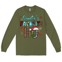 Army Green santa s favorite ho Long Sleeve Tee - JahusDesignShop
