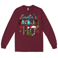 Burgundy santa s favorite ho Long Sleeve Tee - JahusDesignShop