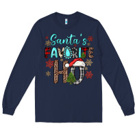 Navy santa s favorite ho Long Sleeve Tee - JahusDesignShop