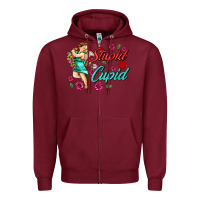 Burgundy stupid cupid Zipper Hoodie - AdoDesignShop