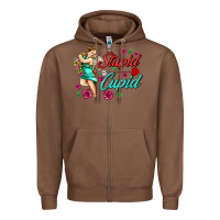 Chestnut stupid cupid Zipper Hoodie - AdoDesignShop