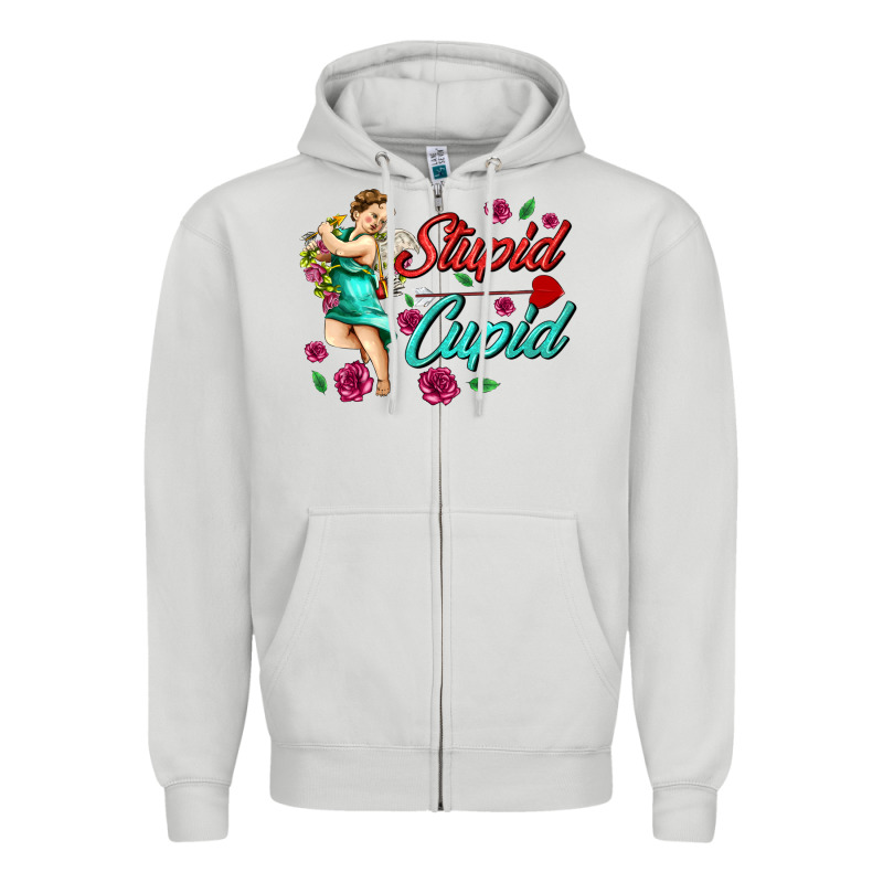 Stupid Cupid Zipper Hoodie by AdoDesignShop | Teevron
