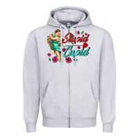 Heather Grey stupid cupid Zipper Hoodie - AdoDesignShop
