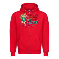 Red stupid cupid Zipper Hoodie - AdoDesignShop