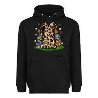 Black western floral bunny Heavyweight Hoodie - MaliasSmallBusiness