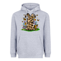 Heather Grey western floral bunny Heavyweight Hoodie - MaliasSmallBusiness