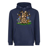 Navy western floral bunny Heavyweight Hoodie - MaliasSmallBusiness