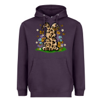 Plum western floral bunny Heavyweight Hoodie - MaliasSmallBusiness