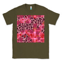 Army Green valentines day roses leopard seamless pattern Classic Tee - JahusDesignShop