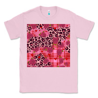 Bubblegum Pink valentines day roses leopard seamless pattern Classic Tee - JahusDesignShop