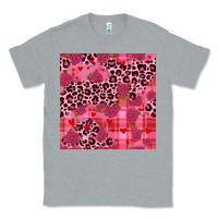 Heather Grey valentines day roses leopard seamless pattern Classic Tee - JahusDesignShop