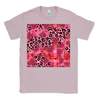 Lilac valentines day roses leopard seamless pattern Classic Tee - JahusDesignShop
