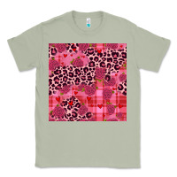 Matcha valentines day roses leopard seamless pattern Classic Tee - JahusDesignShop
