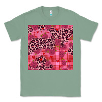 Sage valentines day roses leopard seamless pattern Classic Tee - JahusDesignShop