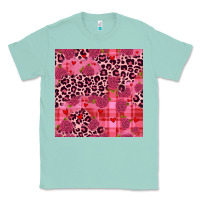 Seafoam valentines day roses leopard seamless pattern Classic Tee - JahusDesignShop
