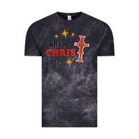 Cloud Black merry christmas cross Vintage Tee - RanaPortraitStore
