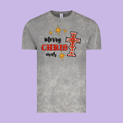 Merry Christmas Cross Vintage Tee Designed By Ranaportraitstore