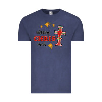 Vintage Denim merry christmas cross Vintage Tee - RanaPortraitStore