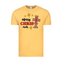 Vintage Mustard merry christmas cross Vintage Tee - RanaPortraitStore