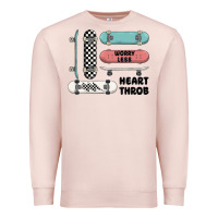 Pale Pink worry less Premium Sweatshirt - MaliasSmallBusiness