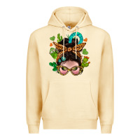 Pina Colada Western  Messy Bun With Cactus Premium Hoodie - BundleAndBundleShop