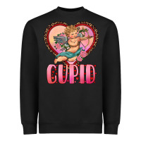Black cupid heart Heavyweight Sweatshirt - RanaPortraitStore