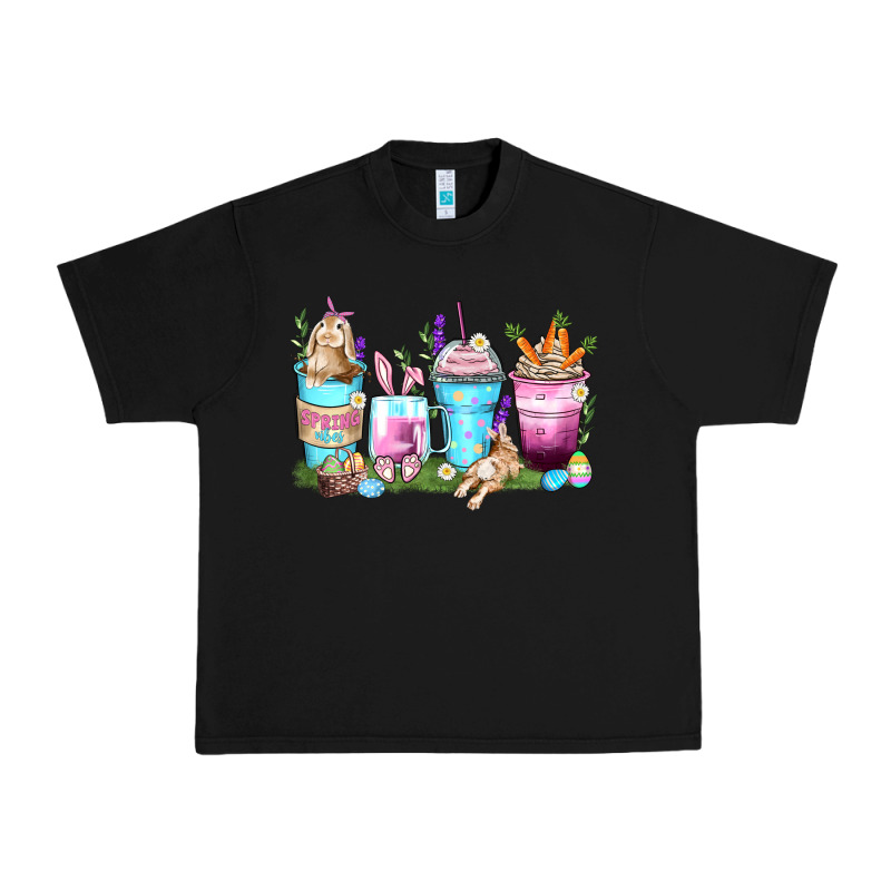 Rabbit Coffee Cups Urban Heavy Tee by Zillion Design Studio | Teevron