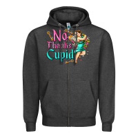 Charcoal Heather no thanks cupid Zipper Hoodie - AdoDesignShop