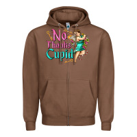 Chestnut no thanks cupid Zipper Hoodie - AdoDesignShop